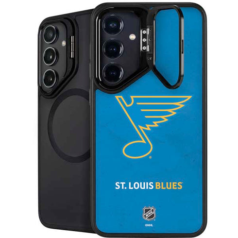 NHL St. Louis Blues Distressed Galaxy S24 Plus Kickstand Case